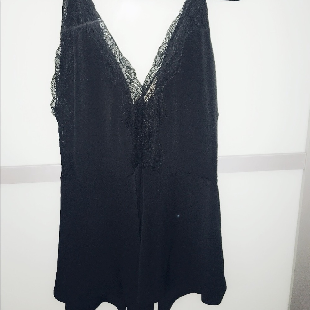 Black lace romper from express